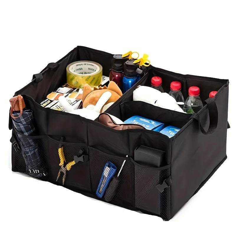 1 Stück Kofferraum-Aufbewahrungsbox, Auto-Organizer-Box, zusammenklappbare Auto-Aufbewahrungsbox aus Oxford-Stoff