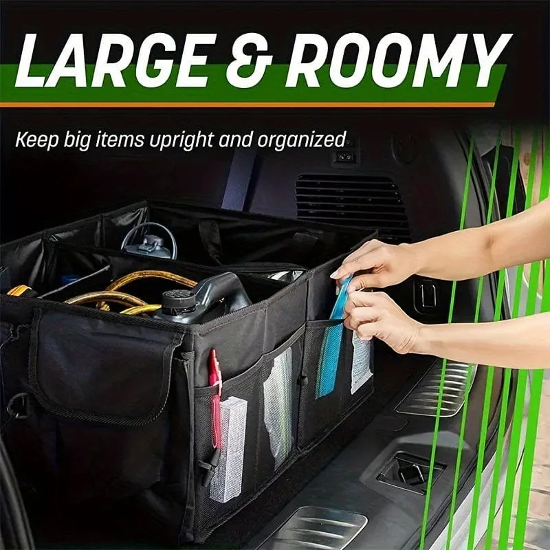1 Stück Kofferraum-Aufbewahrungsbox, Auto-Organizer-Box, zusammenklappbare Auto-Aufbewahrungsbox aus Oxford-Stoff