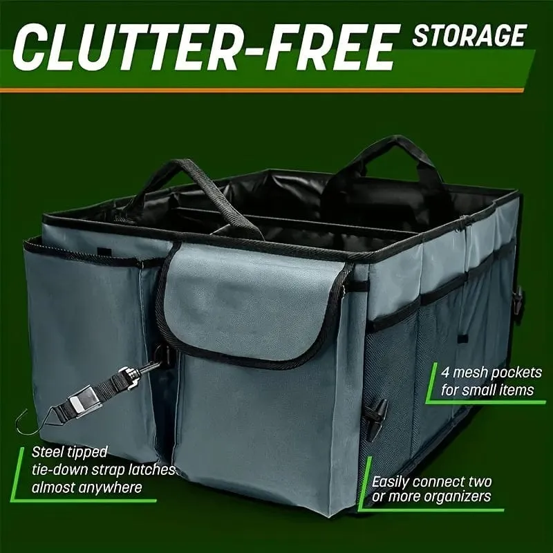 1 Stück Kofferraum-Aufbewahrungsbox, Auto-Organizer-Box, zusammenklappbare Auto-Aufbewahrungsbox aus Oxford-Stoff