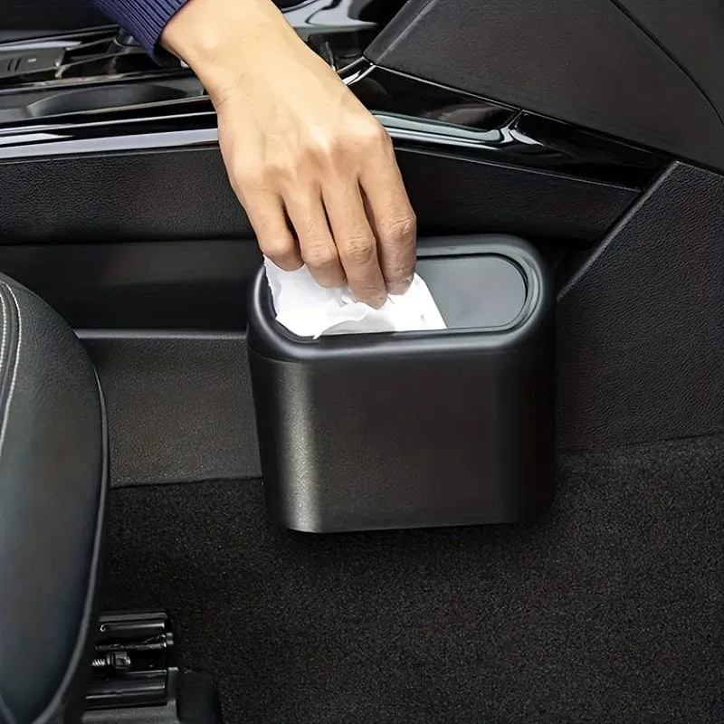 1 Stück am Auto montierter Mülleimer, Mini-Mülleimer fürs Auto, Aufbewahrungsbox fürs Auto, Auto-Organizer, wichtiges Autozubehör
