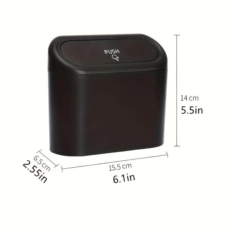 1 Stück am Auto montierter Mülleimer, Mini-Mülleimer fürs Auto, Aufbewahrungsbox fürs Auto, Auto-Organizer, wichtiges Autozubehör