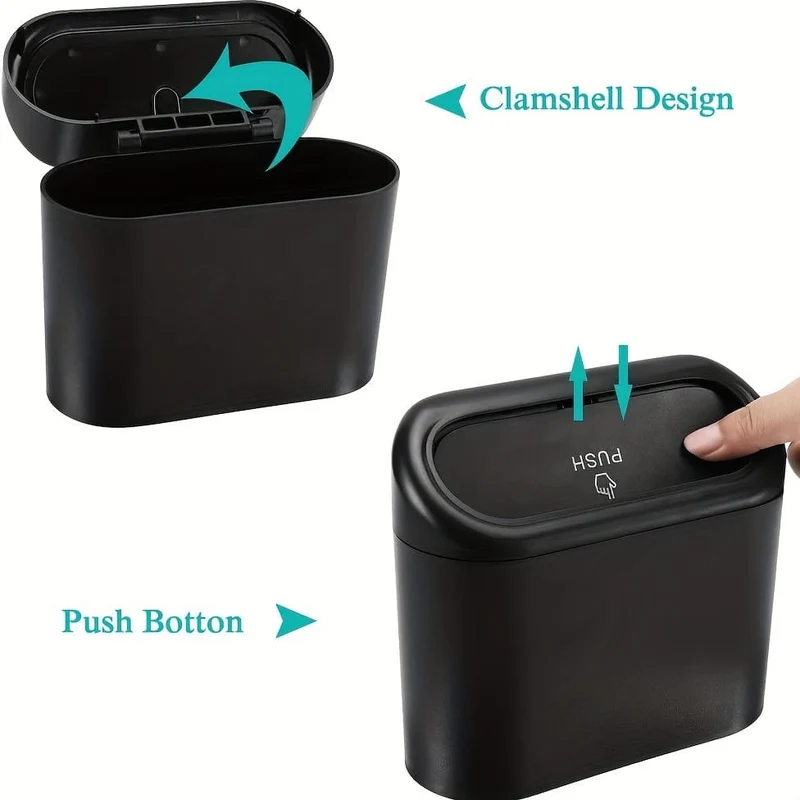 1 Stück am Auto montierter Mülleimer, Mini-Mülleimer fürs Auto, Aufbewahrungsbox fürs Auto, Auto-Organizer, wichtiges Autozubehör