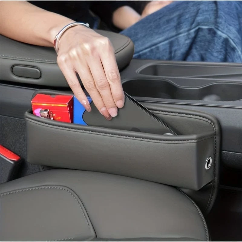 Rüsten Sie Ihr Auto mit einem Sitzlückenmanager aus PU-Leder auf – halten Sie Ihre Sachen sicher und organisiert!