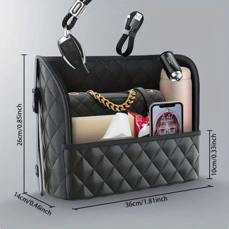 Geldbörse, Handtasche, Aufbewahrung von Autozubehör zwischen den Autositzen, Auto-Organizer, Netztasche mit zusätzlicher Gesäßtasche, Organizer-Box für die Autositzlehne, Autozubehör