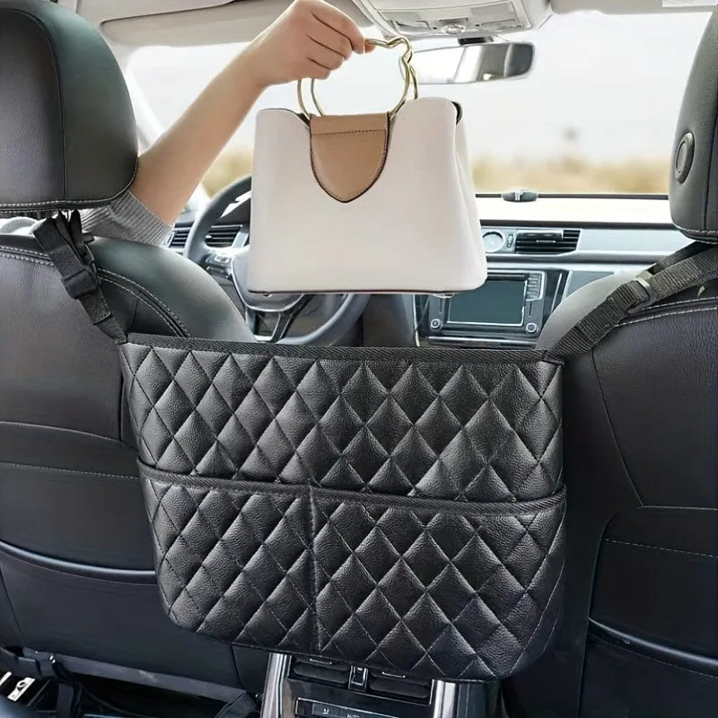 Geldbörse, Handtasche, Aufbewahrung von Autozubehör zwischen den Autositzen, Auto-Organizer, Netztasche mit zusätzlicher Gesäßtasche, Organizer-Box für die Autositzlehne, Autozubehör