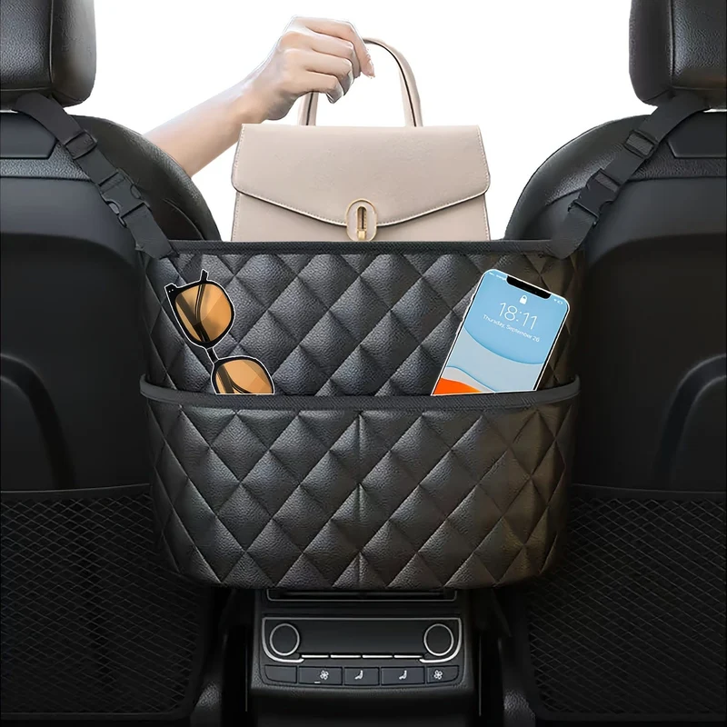 Geldbörse, Handtasche, Aufbewahrung von Autozubehör zwischen den Autositzen, Auto-Organizer, Netztasche mit zusätzlicher Gesäßtasche, Organizer-Box für die Autositzlehne, Autozubehör