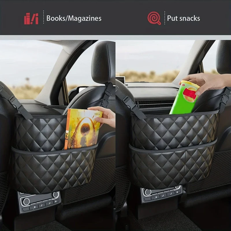 Geldbörse, Handtasche, Aufbewahrung von Autozubehör zwischen den Autositzen, Auto-Organizer, Netztasche mit zusätzlicher Gesäßtasche, Organizer-Box für die Autositzlehne, Autozubehör