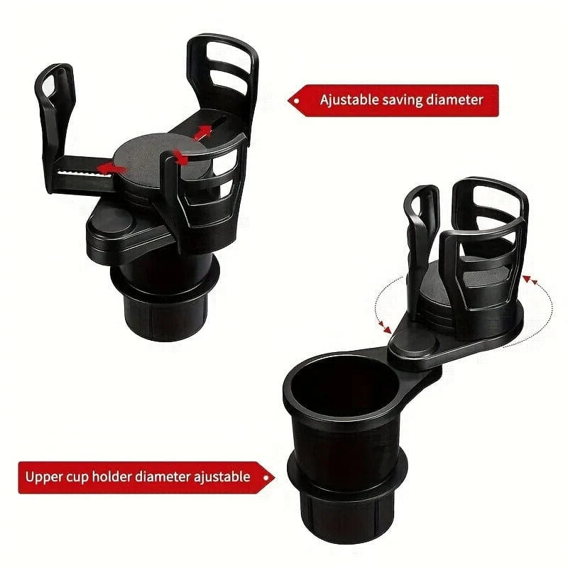 Auto-Getränkehalter-Expander für Auto-Adapter, verstellbar, multifunktional, Dual-Getränkehalter mit Telefonhalter, Aromatherapie-Organizer