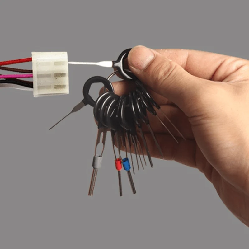 11-teiliges Werkzeug zum Entfernen von Auto-Kfz-Steckern, Leiterplatten, Kabelbäumen – professionelles Crimp-Stecker-Pin-Extraktor-Set für elektrische Verkabelung