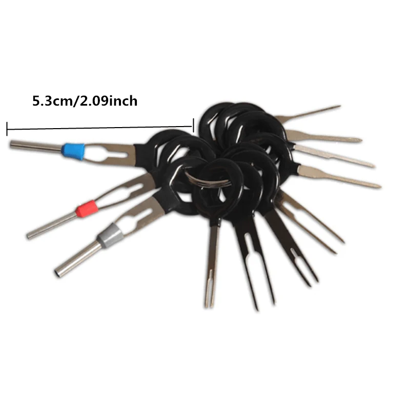 11-teiliges Werkzeug zum Entfernen von Auto-Kfz-Steckern, Leiterplatten, Kabelbäumen – professionelles Crimp-Stecker-Pin-Extraktor-Set für elektrische Verkabelung