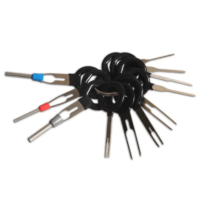 11-teiliges Werkzeug zum Entfernen von Auto-Kfz-Steckern, Leiterplatten, Kabelbäumen – professionelles Crimp-Stecker-Pin-Extraktor-Set für elektrische Verkabelung