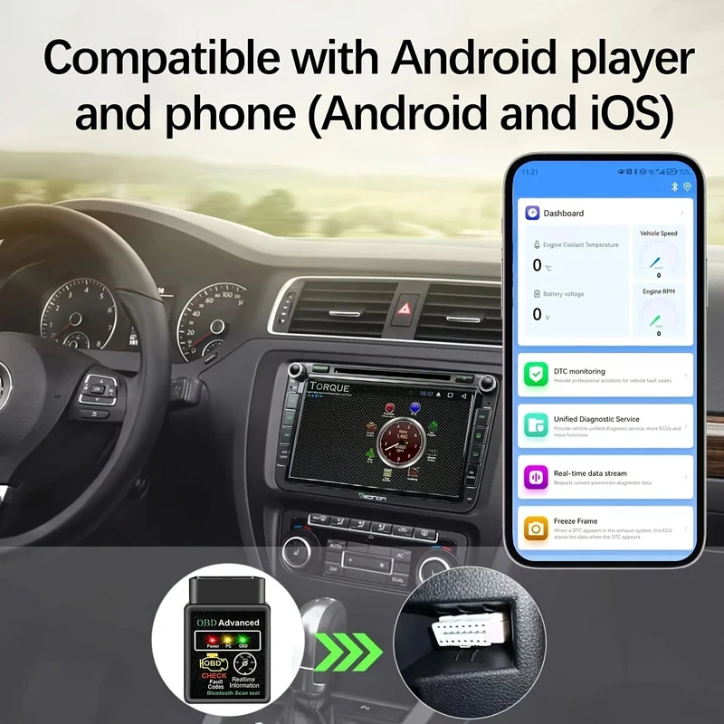 Erschließen Sie das verborgene Potenzial Ihres Autos: OBD2-Diagnosescanner mit Bluetooth-Scan-Tool-Adapter