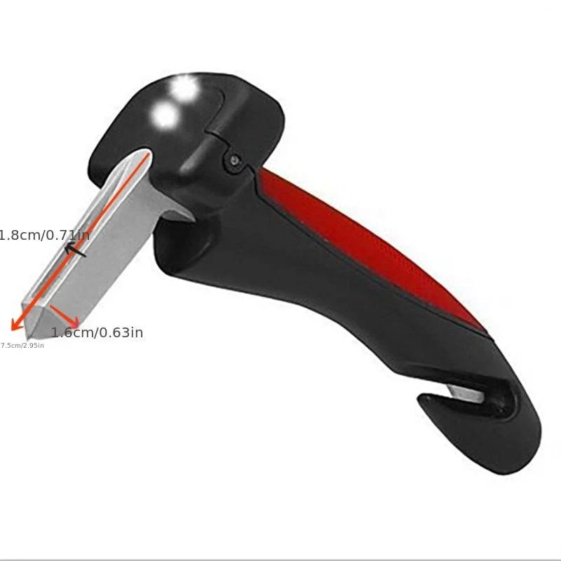 Auto-Assistent-Unterstützungsgriff, multifunktionaler Sicherheitstür-Aider-Griff, Assist Hammer Bar-Teile, Fensterbrecher mit LED-Dropship