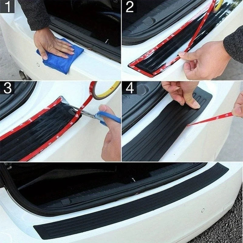 Werten Sie die Heckstoßstange Ihres Autos mit einem stilvollen Schutzaufkleber für maximalen Schutz auf!