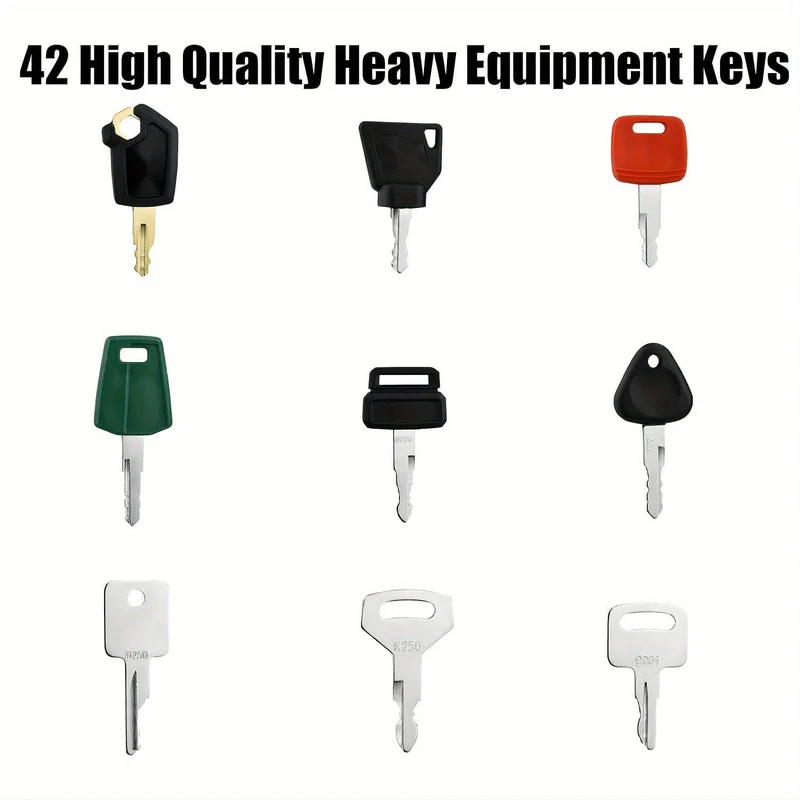42 stücke Heavy Duty Ausrüstung Schlüssel Master Set Bau Zündschlüssel Für Caterpillar Für Box Für John Für Deere Für hyster Für Kleine
