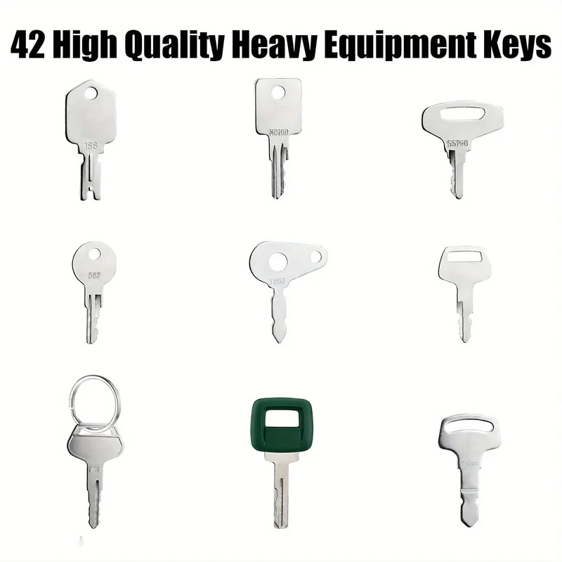 42 stücke Heavy Duty Ausrüstung Schlüssel Master Set Bau Zündschlüssel Für Caterpillar Für Box Für John Für Deere Für hyster Für Kleine