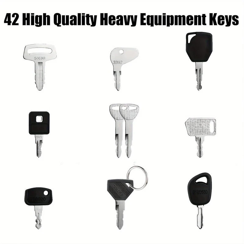 42 stücke Heavy Duty Ausrüstung Schlüssel Master Set Bau Zündschlüssel Für Caterpillar Für Box Für John Für Deere Für hyster Für Kleine