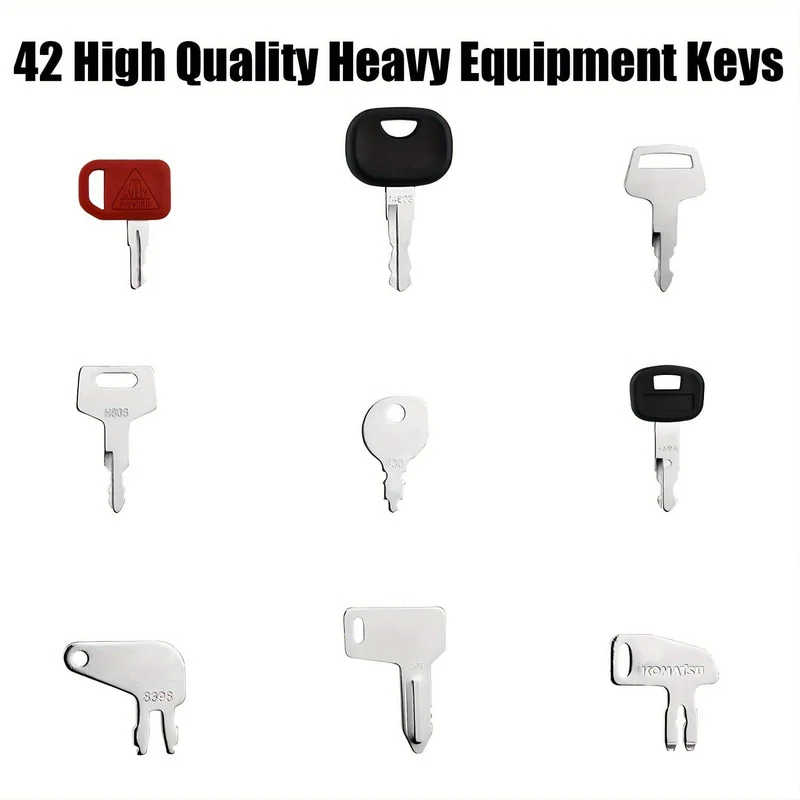42 stücke Heavy Duty Ausrüstung Schlüssel Master Set Bau Zündschlüssel Für Caterpillar Für Box Für John Für Deere Für hyster Für Kleine