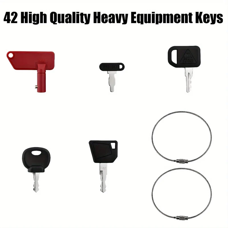 42 stücke Heavy Duty Ausrüstung Schlüssel Master Set Bau Zündschlüssel Für Caterpillar Für Box Für John Für Deere Für hyster Für Kleine