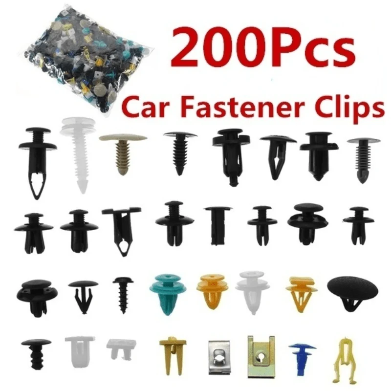 50/100/200 Teile/satz Universal Kunststoff Clips Für Auto Kotflügel Stoßstange Tür Auto Innen Loch Futter Panel Retainer Push-Clips