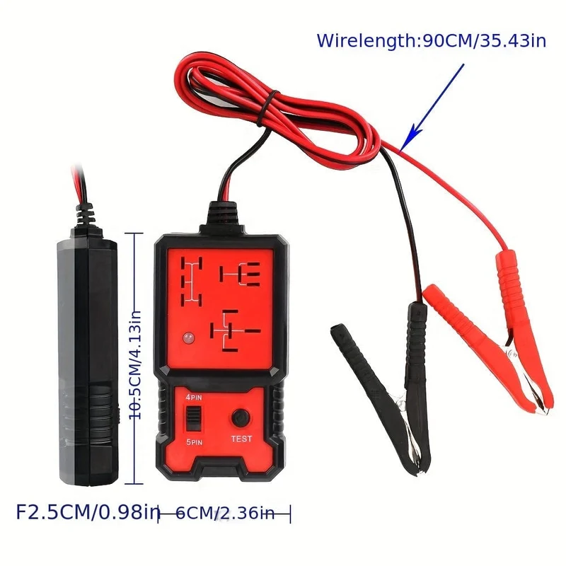 LED-Anzeigeleuchte, Autobatterieprüfer, elektronischer Kfz-Relaistester, Kfz-Relaistester, universell, 12 V