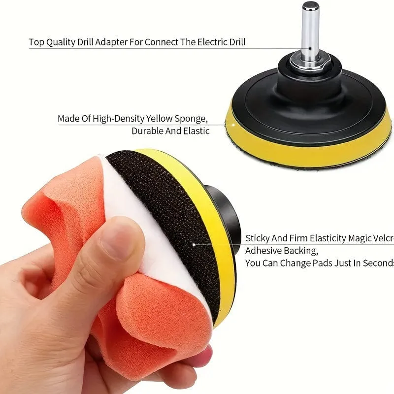 11 teile/satz Polieren Maschine Wachsen Schwamm Platte Wachsen Schönheit Polieren Wolle Polieren Schwamm Ball