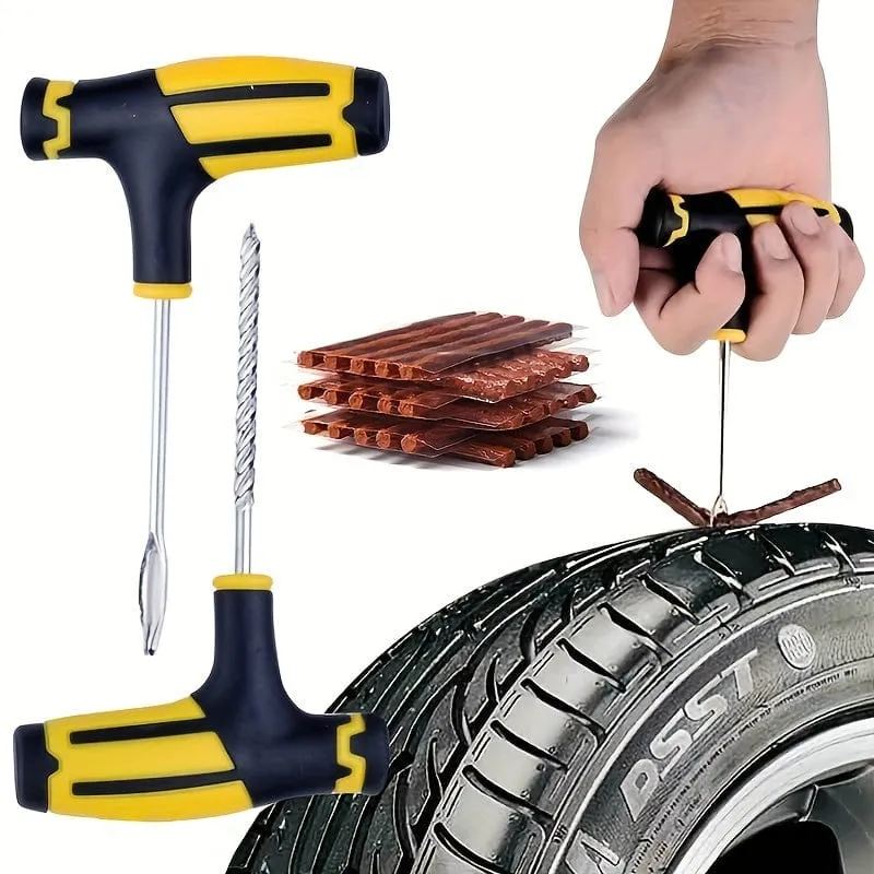 Komplettes Werkzeugset zur Reparatur von Auto- und Motorradreifen – Beheben Sie Reifenpannen und ersetzen Sie Reifen ganz einfach!