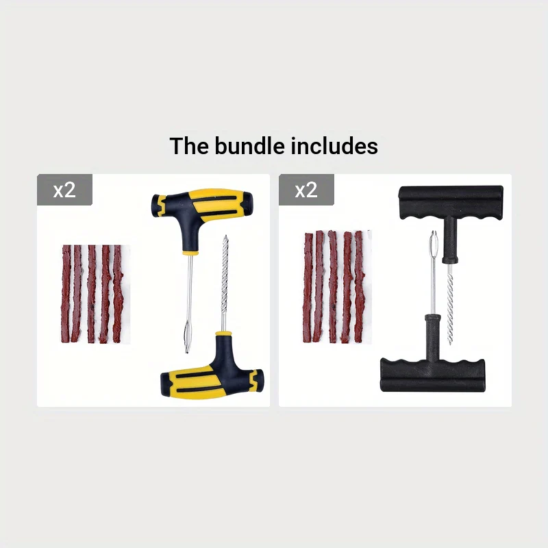 Komplettes Werkzeugset zur Reparatur von Auto- und Motorradreifen – Beheben Sie Reifenpannen und ersetzen Sie Reifen ganz einfach!
