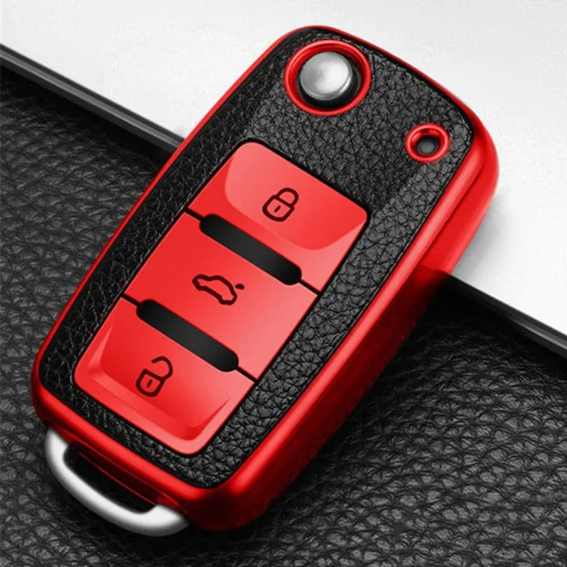 Autoschlüsseletui für Volkswagen für VW für Magotan für Golf 4 3 6 5 6 MK6 für Passat B5 B6 B8 B7 Touran Bora für Tiguan für Jetta Lavida für Skoda Octavia