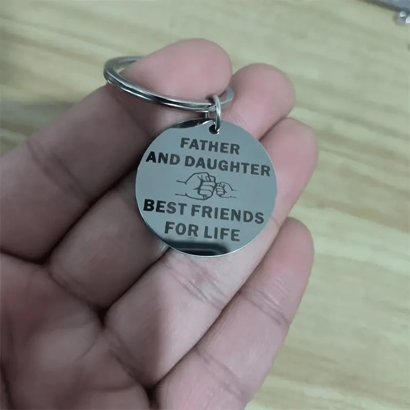 1pc Passender Vater und Tochter Schlüsselanhänger Vatertagsgeschenke Geburtstag Weihnachtsgeschenk für Papa