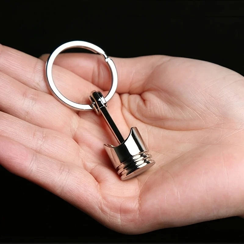 Auto Motor Kolben Stil Schlüsselanhänger Schlüsselanhänger Kreative Metall Kolben Modell Schlüsselanhänger Schlüsselanhänger Schlüsselanhänger Schlüsselanhänger Dekor Auto Zubehör