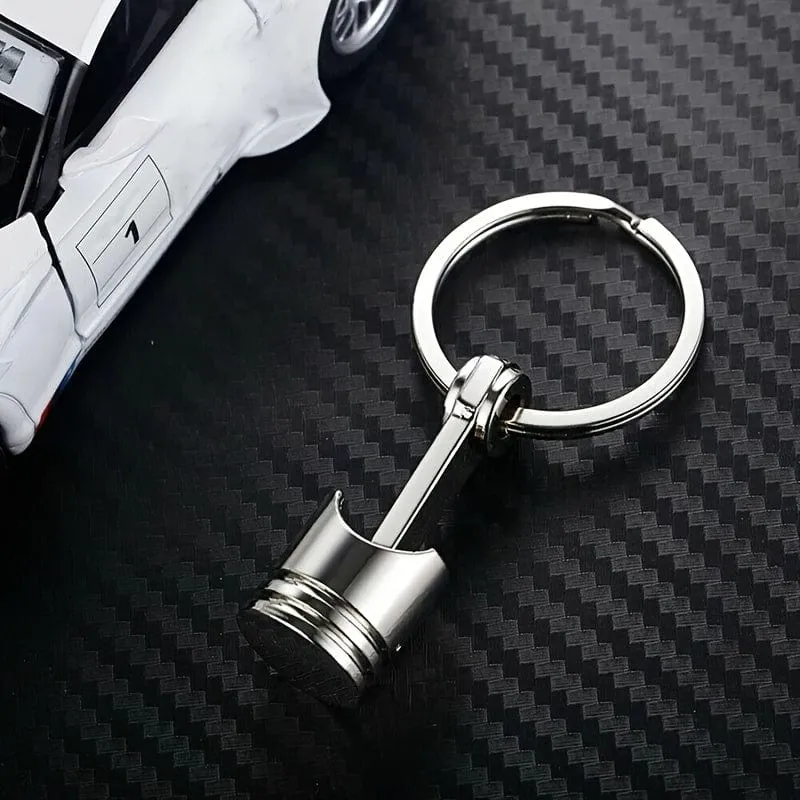 Auto Motor Kolben Stil Schlüsselanhänger Schlüsselanhänger Kreative Metall Kolben Modell Schlüsselanhänger Schlüsselanhänger Schlüsselanhänger Schlüsselanhänger Dekor Auto Zubehör