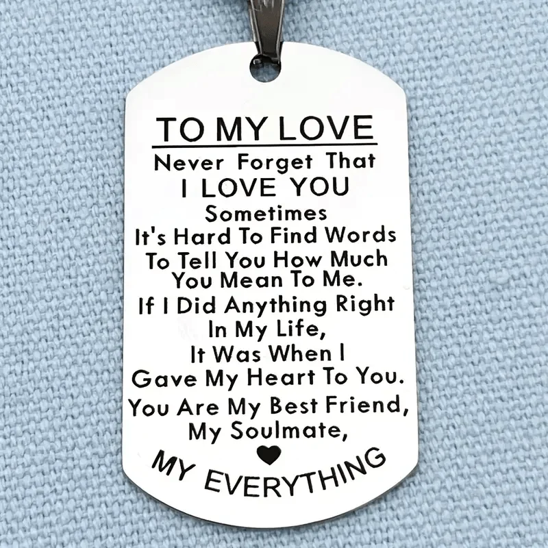 Schlüsselanhänger „An meine Liebe“, Geschenk für Ehemann, Ehefrau, Jahrestag, Valentinstag, Geburtstag, Freund, Freundin, Schmuck für ihn, sie, Frauen, Männer