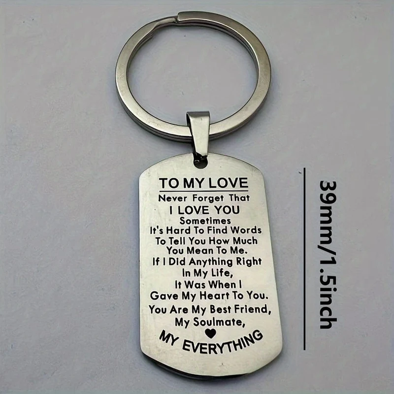 Schlüsselanhänger „An meine Liebe“, Geschenk für Ehemann, Ehefrau, Jahrestag, Valentinstag, Geburtstag, Freund, Freundin, Schmuck für ihn, sie, Frauen, Männer