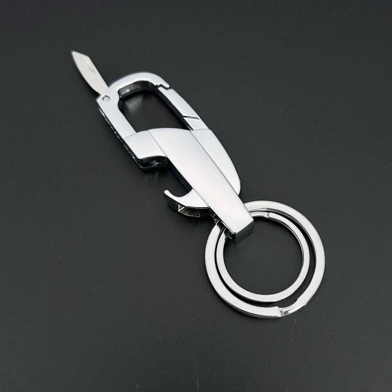 Multifunktionaler Schlüsselanhänger, Flaschenöffner, Schlüsselanhänger, Kartonöffner, Schlüsselanhänger, Metallstruktur, für Vater und Freund