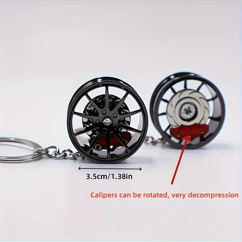 Brake 360 ​​drehbarer Auto-Schlüsselanhänger, kreative Auto-Schlüsselanhänger-Dekoration, ein einzigartiges Geschenk für Autoliebhaber