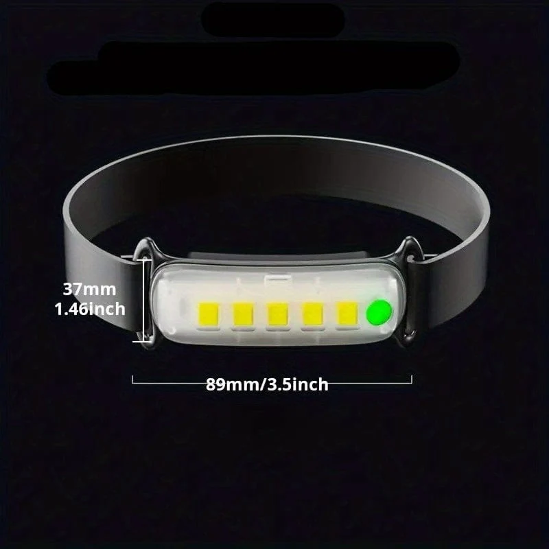 Verbesserte Version wiederaufladbare Mini-Stirnlampe, USB-Außen-Angellichter, wasserdichte Camping-Lampe, Arbeitslicht