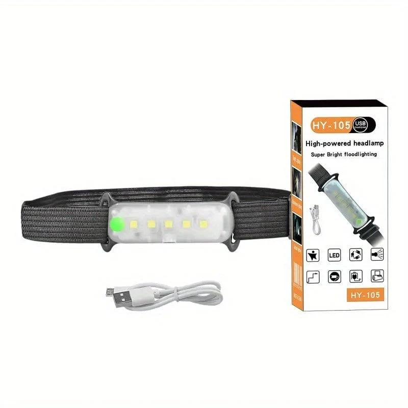Verbesserte Version wiederaufladbare Mini-Stirnlampe, USB-Außen-Angellichter, wasserdichte Camping-Lampe, Arbeitslicht