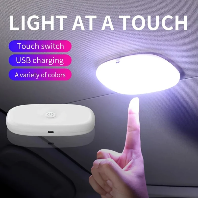 Magnetische Licht Hand Stamm Auto Dach Magneten Decke Lampe Indoor LED Beleuchtung USB Lade Nacht Lese Lampe Auto Innen Lichter