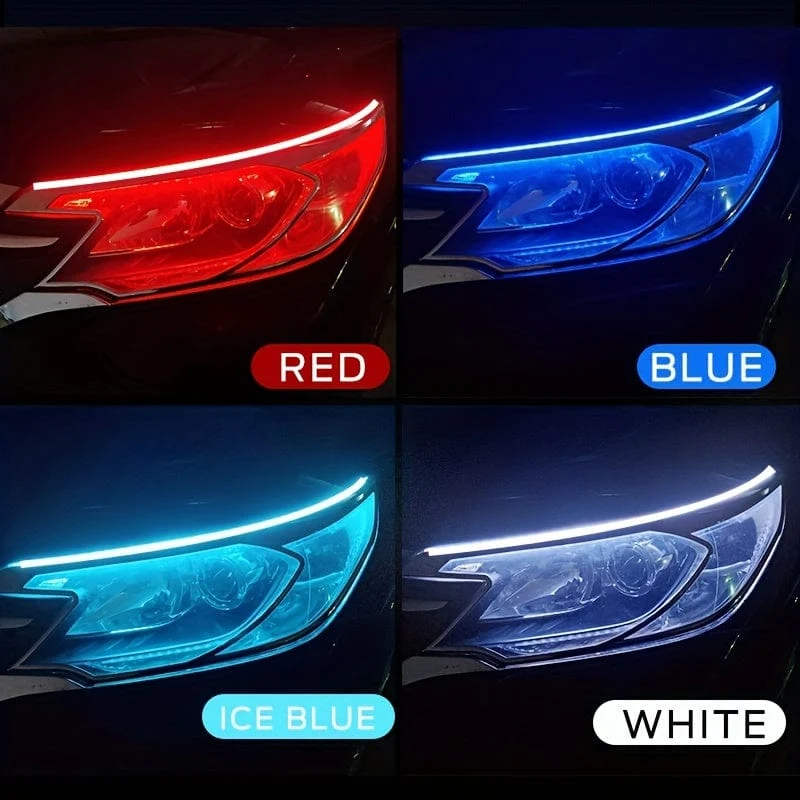 60 cm dekorative LED-Lichtleisten, universelles Flow-Licht, universelle Autolichter für einen stilvollen Start-up-Scan-Look!