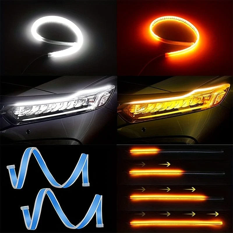 60 cm dekorative LED-Lichtleisten, universelles Flow-Licht, universelle Autolichter für einen stilvollen Start-up-Scan-Look!