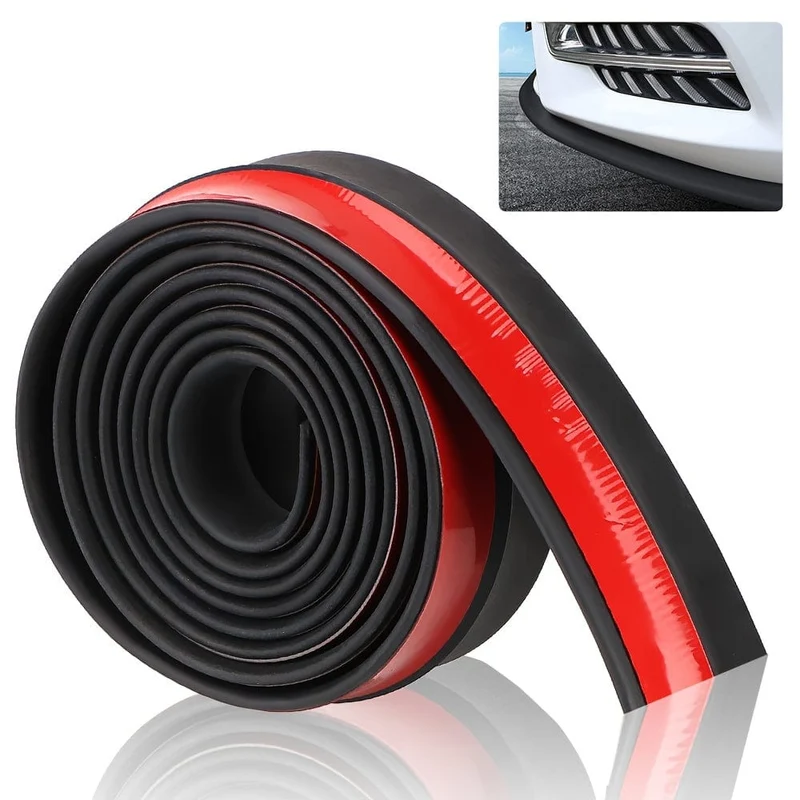 2.5 m/98.43 Zoll Universal Auto Front Stoßstange Lippe Gummi Stoßstange Schutz 60mm Stoßstange Lippe Streifen Auto Seite Rock Auto aufkleber Auto Styling