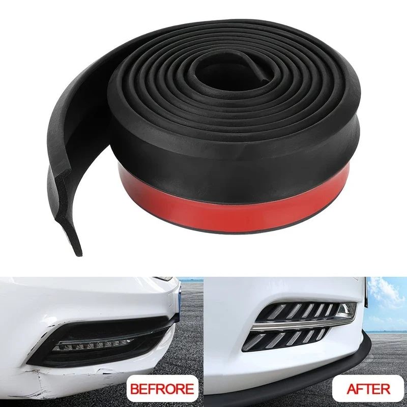 2.5 m/98.43 Zoll Universal Auto Front Stoßstange Lippe Gummi Stoßstange Schutz 60mm Stoßstange Lippe Streifen Auto Seite Rock Auto aufkleber Auto Styling