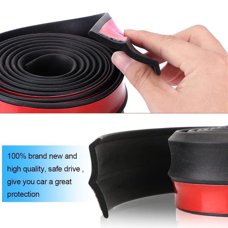 2.5 m/98.43 Zoll Universal Auto Front Stoßstange Lippe Gummi Stoßstange Schutz 60mm Stoßstange Lippe Streifen Auto Seite Rock Auto aufkleber Auto Styling