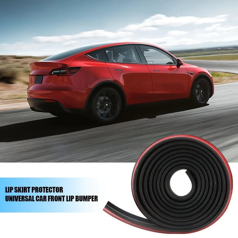 2.5 m/98.43 Zoll Universal Auto Front Stoßstange Lippe Gummi Stoßstange Schutz 60mm Stoßstange Lippe Streifen Auto Seite Rock Auto aufkleber Auto Styling
