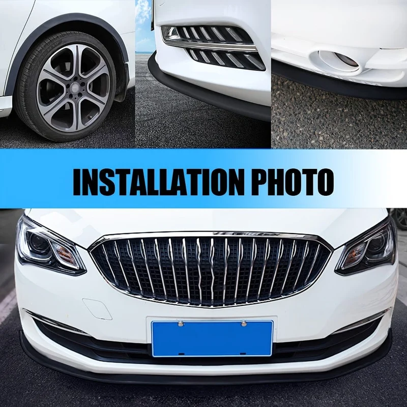 2.5 m/98.43 Zoll Universal Auto Front Stoßstange Lippe Gummi Stoßstange Schutz 60mm Stoßstange Lippe Streifen Auto Seite Rock Auto aufkleber Auto Styling
