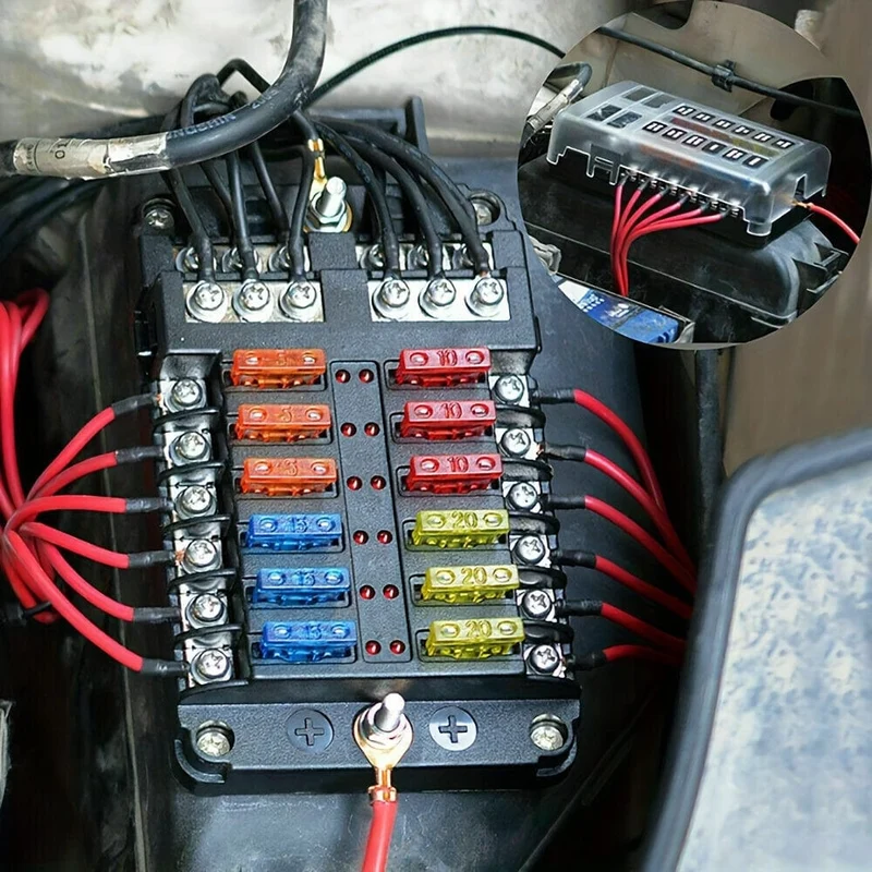 300-teiliges Sortiment an Flachsicherungen für Autos, 2 A – 40 A, kleine und mittlere Sicherungen für PKW, LKW, Hybrid-Motorräder, mit Kastensicherung