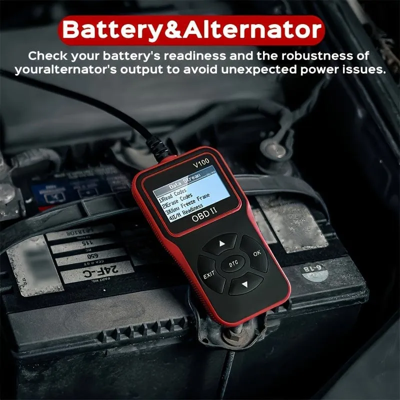Kfz-OBD2-Diagnosescanner, Codeleser, Motorfehlercodeleser, Scanner kann Diagnose-Scan-Tool für alle Fahrzeuge mit OBD-II-Protokoll seit 1996, I/M-Bereitschaft, Batterietest, Code-Löschcode usw. diagnostizieren.