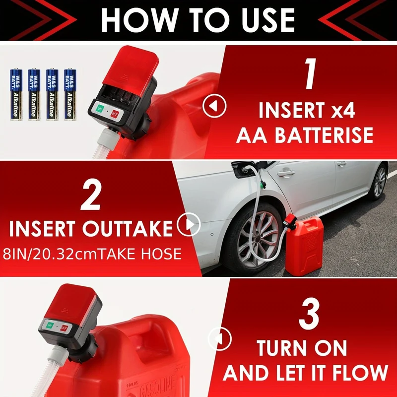 Batteriebetriebene Kraftstoffpumpe der Kfz-Düsenserie, kompakt und tragbar