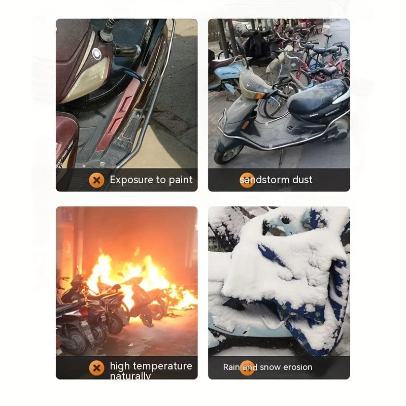 190t Motorrad-Autoabdeckung, Outdoor-Autoabdeckung, Motorrad-Autokleidung, Elektrofahrzeugabdeckung, wasserdichte Sonnenschutz-Fahrradabdeckung, wasserdicht